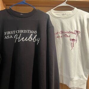 Black and White 'First Christmas' Sweater Set